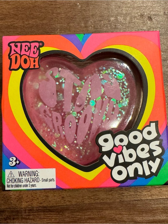 NeeDoh Other - NeeDoh Pink Heart Squishy Toy - Stay Groovy